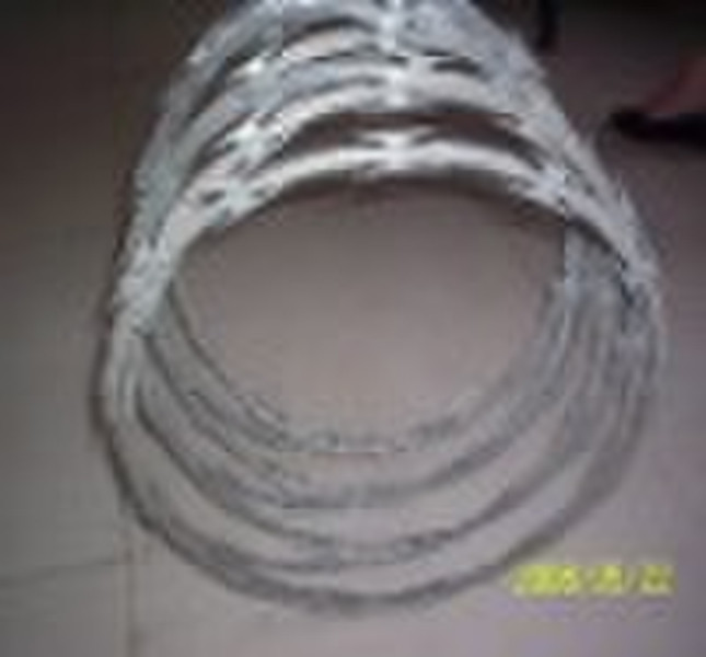 hot--dipped galvanized razor barbed Wire(factory d