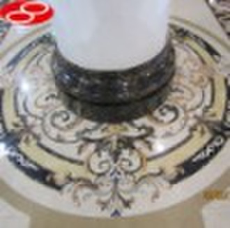 Marble water jet medallion