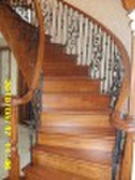 curved wood stairs