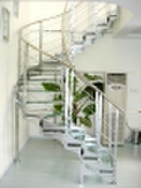 Modular Glass Stainless Steel Stairs
