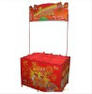 wooden and metal display