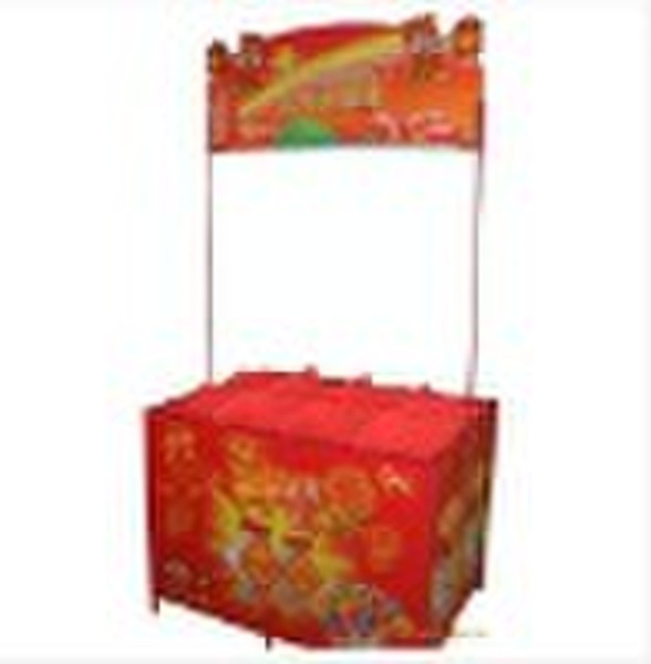 wooden and metal display