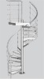 Stainless steel spiral stairs