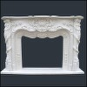 Granite stone fireplace