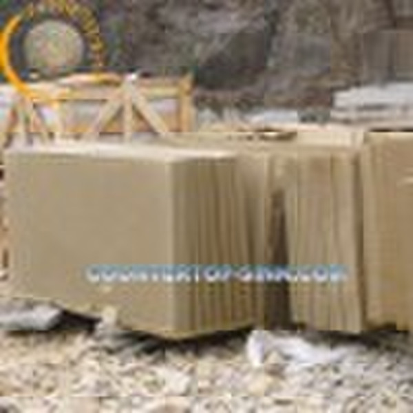 yellow sandstone slab