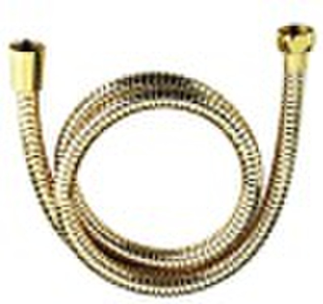 Brass golden plated shower hose