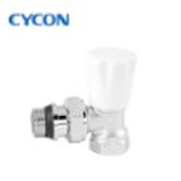 Radiator valve female thread angle pattern (outlet