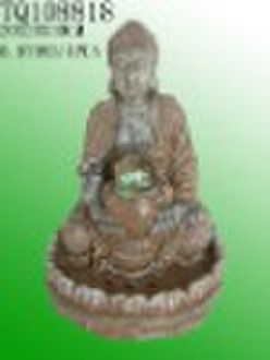 Buddha fountain with ball and led
