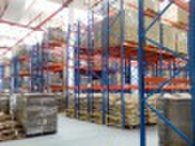 Double deep pallet racking