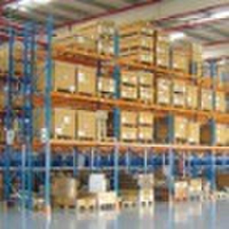 Heavy duty selective pallet racking system