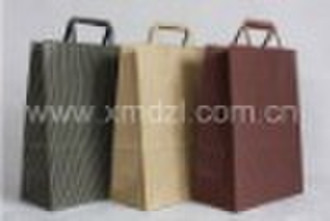 ****Brown kraft paper handbag coated bag DZL-1012