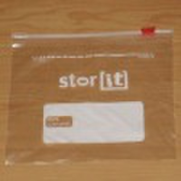 Freezer bag with slider