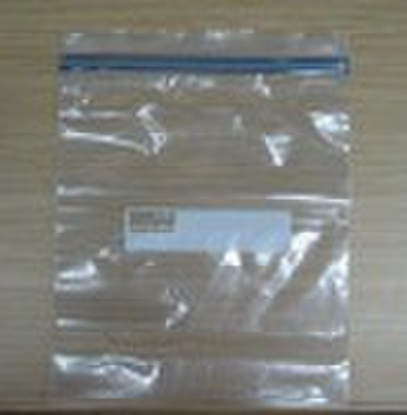 Freezer bag with zip lock