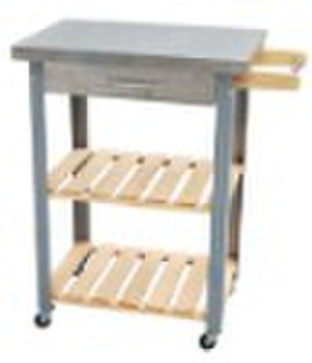 wooden kitchen trolley