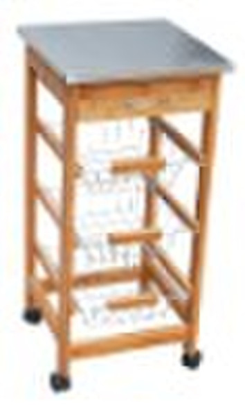 bamboo kitchen trolley