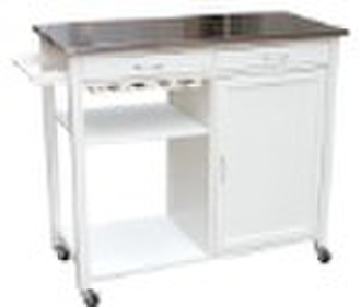 wooden kitchen trolley