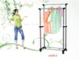 double poles clothes rack