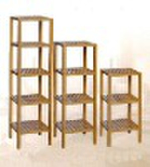 wooden bathroom racks