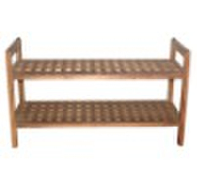 walnut shoe rack