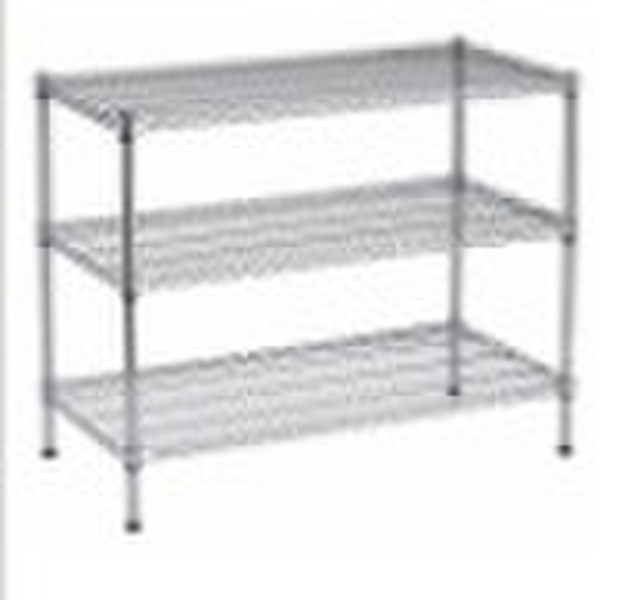 3-Tier Metall Wire Shelving, Displayständer