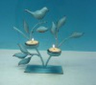 Metal flower tea light candle holder