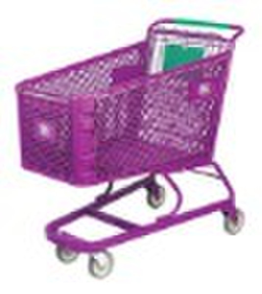 Plastic shopping trolley