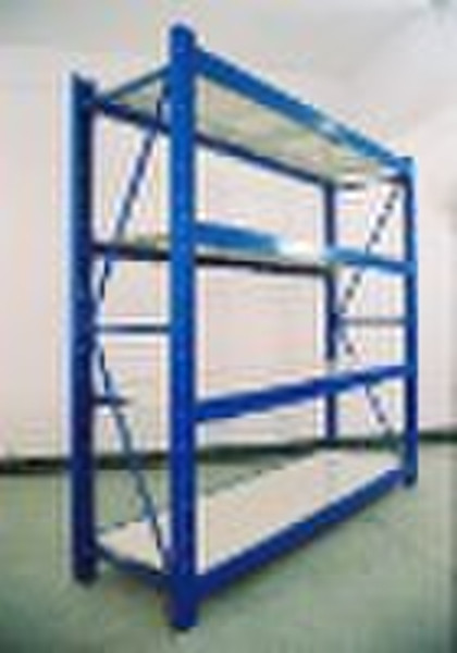 metal heavy supermarket shelf