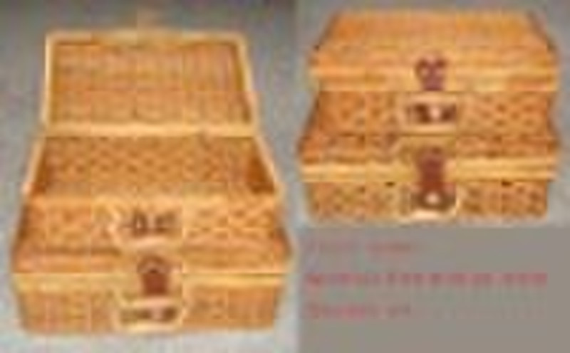 Picnic basket from fern 2pcs per set for storage f