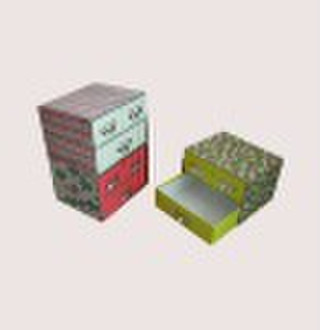 cardboard box with drawers