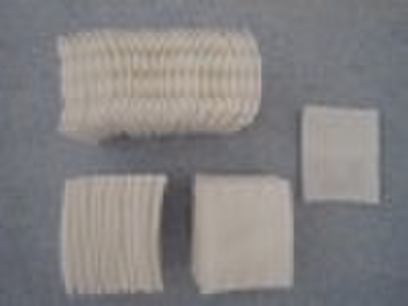 100% bio-degradable square cosmetic cotton pads /