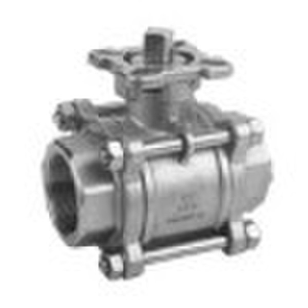 3 Pieces Stainless Steel Ball Valve with ISO5211 M