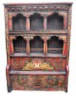Antique tibetan furniture hand painted