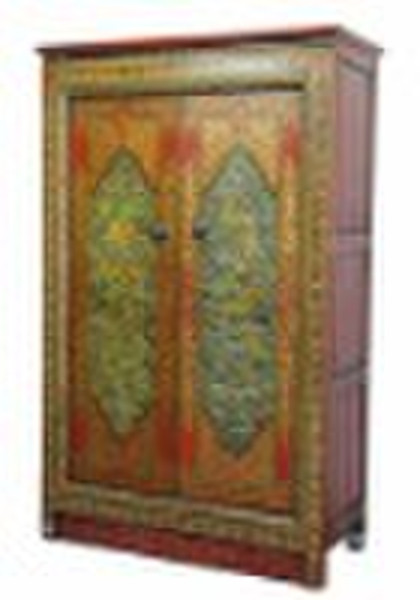 Tibetan wooden cabinet hand painted