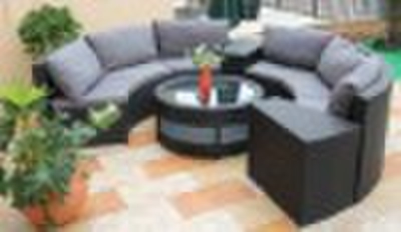 GIANT! WICKER SECTIONAL SOFA OUTDOOR PATIO FURNITU