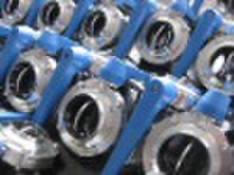 Sanitary butterfly valve welding ends