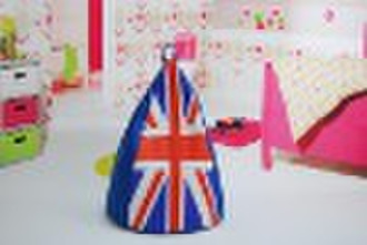 bean bag chair with UK flag