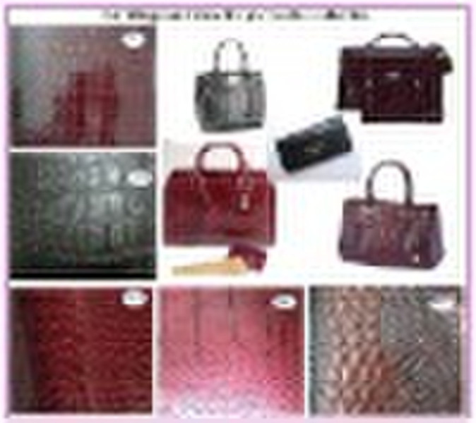 pvc leather,artificial crocodile leather,handbag l