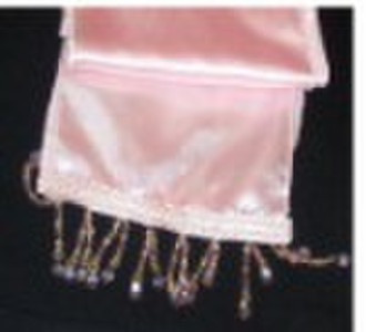 satin sash with beads
