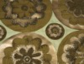 polyester velvet with gold foil print