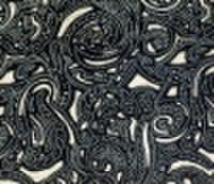 burnout white lacquer dots print velvet