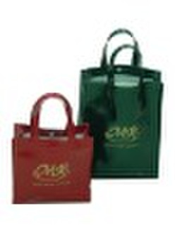 gusset bag(red viny mini and jade viny medium guss