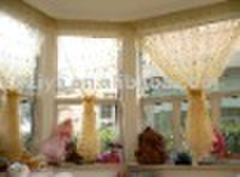 voile curtain fabric for ready made curtain