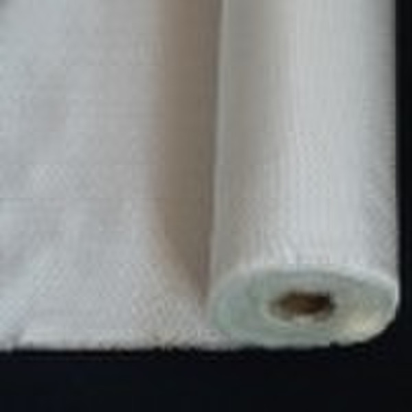 Fiberglass fabric with weft texturised yarn