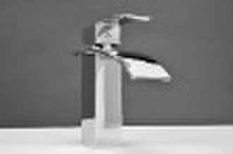 Square glass bath mixer