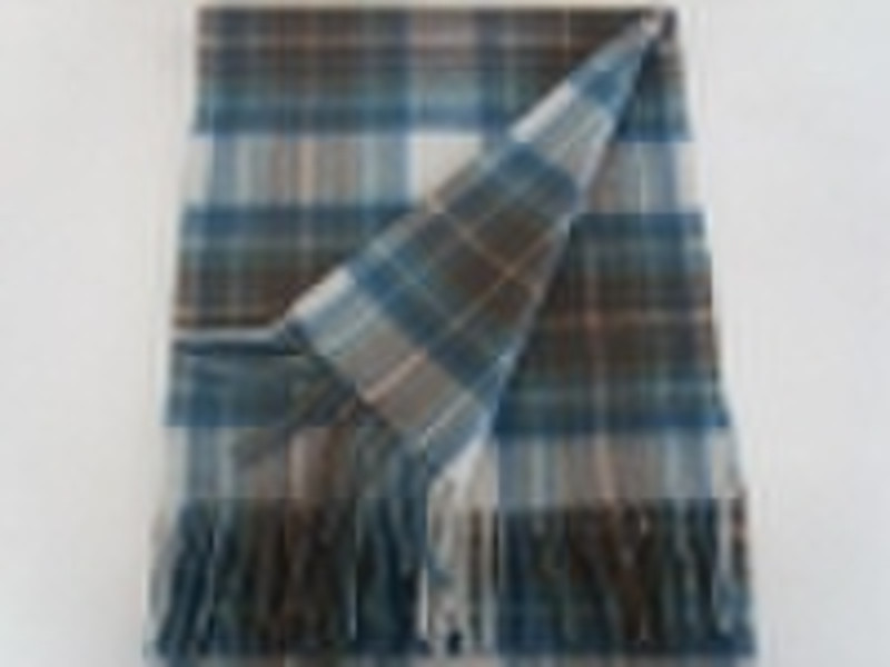 cashmere checked scarf