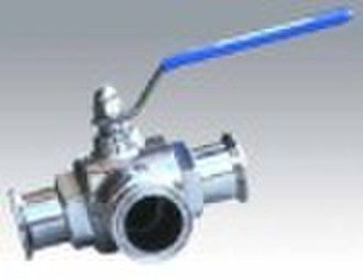 Clamped 3-way Ball Valve