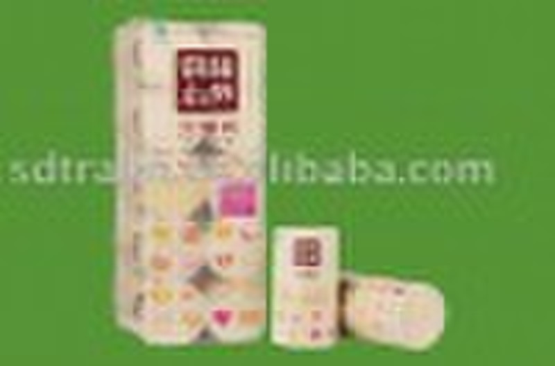 Unbleached Eco-friendly Cored Roll Toilet Tissue