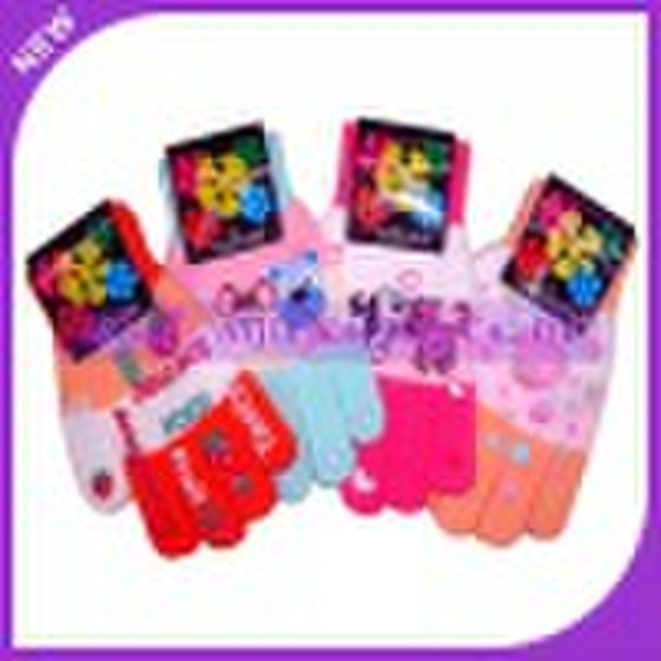 Acrylic offset print fashion gloves