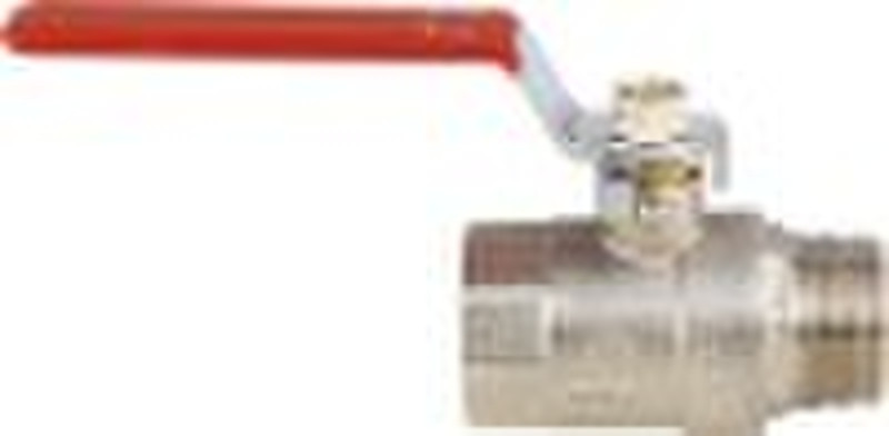 Forged brass ball valve,red steel flat handle,FXM,