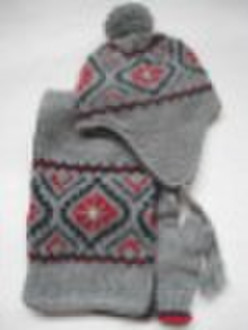 kid's winter fashion scarf trapper hat glove